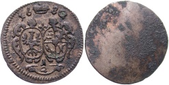 World Coins - Poland, Olesnica. Christian Ulrich. 1680. 1/2 Kreuzer. Gem Unc., toned.