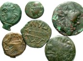 Ancient Coins - [Greek] Lot of six Æ from Pantikapaion in Thrace. Average Fine to VF