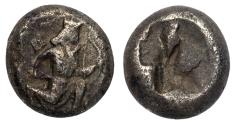 Ancient Coins - Persia. Achaemenid Empire. Time of Artaxerxes II to Artaxerxes III, ca. 375-340 BC. Silver Quarter Siglos (1.27 g).