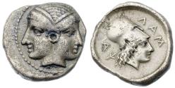 Ancient Coins - Mysia, Lampsakos. Silver Diobol (2.03 g), 4th century BC.