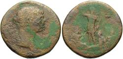 Ancient Coins - Trajan. A.D. 98-117. Æ sestertius. Rome, ca. A.D. 116. Fair. Rare type.