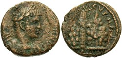 Ancient Coins - Samaria, Neapolis. Elagabalus. A.D. 218-222. Æ 21 mm. VF.