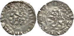 World Coins - Poland. Ludovicus of Hungary. 1370-1382. AR quartnik. Lemberg. VF, extremely rare.