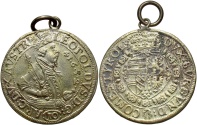 World Coins - Austria. Leopold. 1632. 10 kreuzer. VF, with modern loop. One-year type.