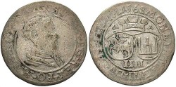 World Coins - Poland. Sigismund II. 1568. AR 3 Groszen. Fine.