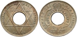 World Coins - British West Africa. 1908. 1/10 Penny. Unc.