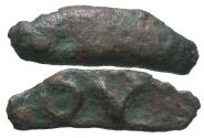 Ancient Coins - Skythia, Olbia. Ca. 437-410 B.C. Cast ’. Near VF, brown patina.