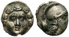 Ancient Coins - Pisidia, Selge. Ca. 3rd century B.C. AR trihemiobol. Good VF.