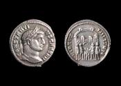 Ancient Coins - Constantius I, as Caesar, Ar Argenteus, 294-295 AD