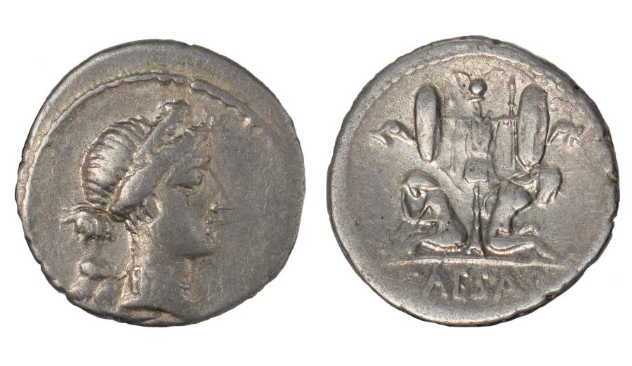 Julius Caesar Ar. denarius (46-45 BC) | Roman Republican Coins