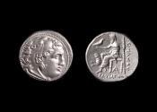 Ancient Coins - Lysimachus Ar Drachm, 305-297 BC