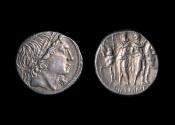 Ancient Coins - L. Memmius Ar Denarius, 109-108 BC