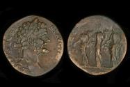 Ancient Coins - Septimus Severus Ae sestertius