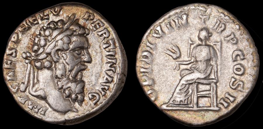 Pertinax Ar. denarius – rare (AD 193) | Roman Imperial Coins