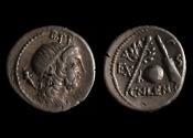 Ancient Coins - Cn Lentulus Ar Denarius, 76-5 BC