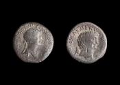 Ancient Coins - Marc Antony and Cleopatra Ar Denarius, 34-32 BC
