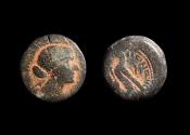 Ancient Coins - Cleopatra VII Philopater Ae Obol (40 Drachmae), 51-30 BC
