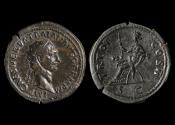 Ancient Coins - Trajan Ae Dupondius, 98-99 AD