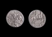 Ancient Coins - C Antestius Ar Denarius, 146 BC