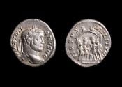 Ancient Coins - Galerius Ar Argenteus, 298-299 AD