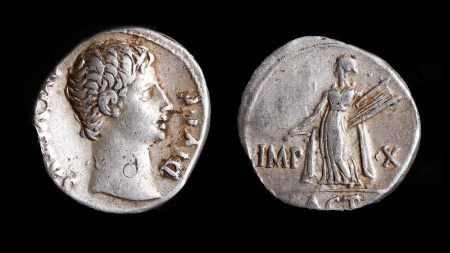 Augustus ar denarius ad 15 17 roman imperial coins