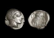 Ancient Coins - Athens, Attica Ar Tetradrachm, c. 454-404 BC