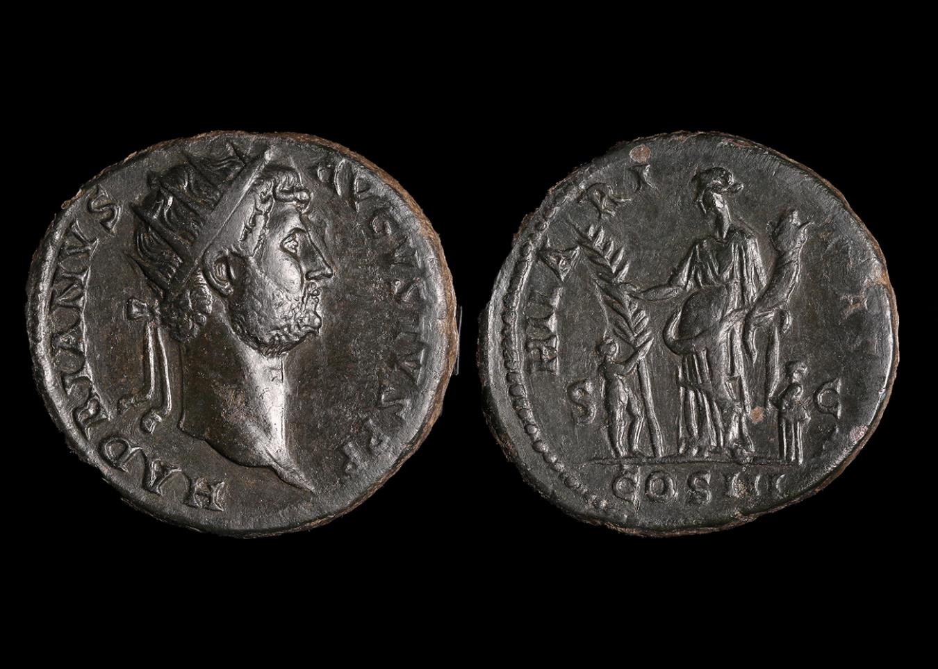 Hadrian ae dupondius roman imperial coins