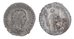 Ancient Coins - Hostilian Ar. antoninianus (AD 215)