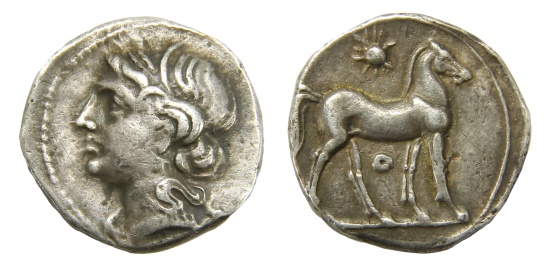 Zeugitana, Carthage Ar. half shekel (215-205 BC) - rare | Greek Coins