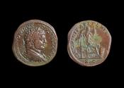Ancient Coins - Caracalla Ae Sestertius, 213-214 AD