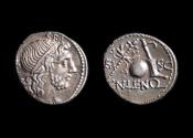 Ancient Coins - Cn. Cornelius Lentulus Marcellinus Ar Denarius, 76-75BC