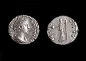Ancient Coins - Faustina I Ar Denarius, 141 AD