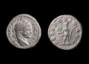 Ancient Coins - Caracalla Ar Denarius, 210-213 AD