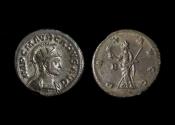 Ancient Coins - Carus Silvered Ae Antoninianus, 282-283 AD
