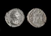 Ancient Coins - Diva Faustina I Ar Denarius, 141 AD