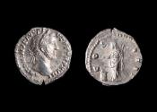 Ancient Coins - Antoninus Pius Ar Denarius, 154-155 AD